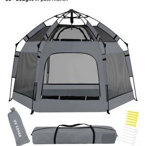Gray Outdoor kid Tent with Accessories